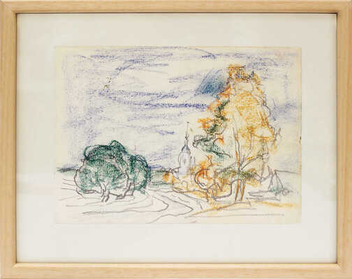 Сорокин Иван Васильевич. Пейзаж с церковью